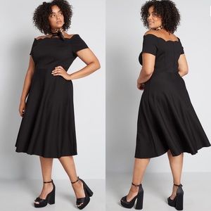 ModCloth Timeless Favorite Off-The-Shoulder Dress